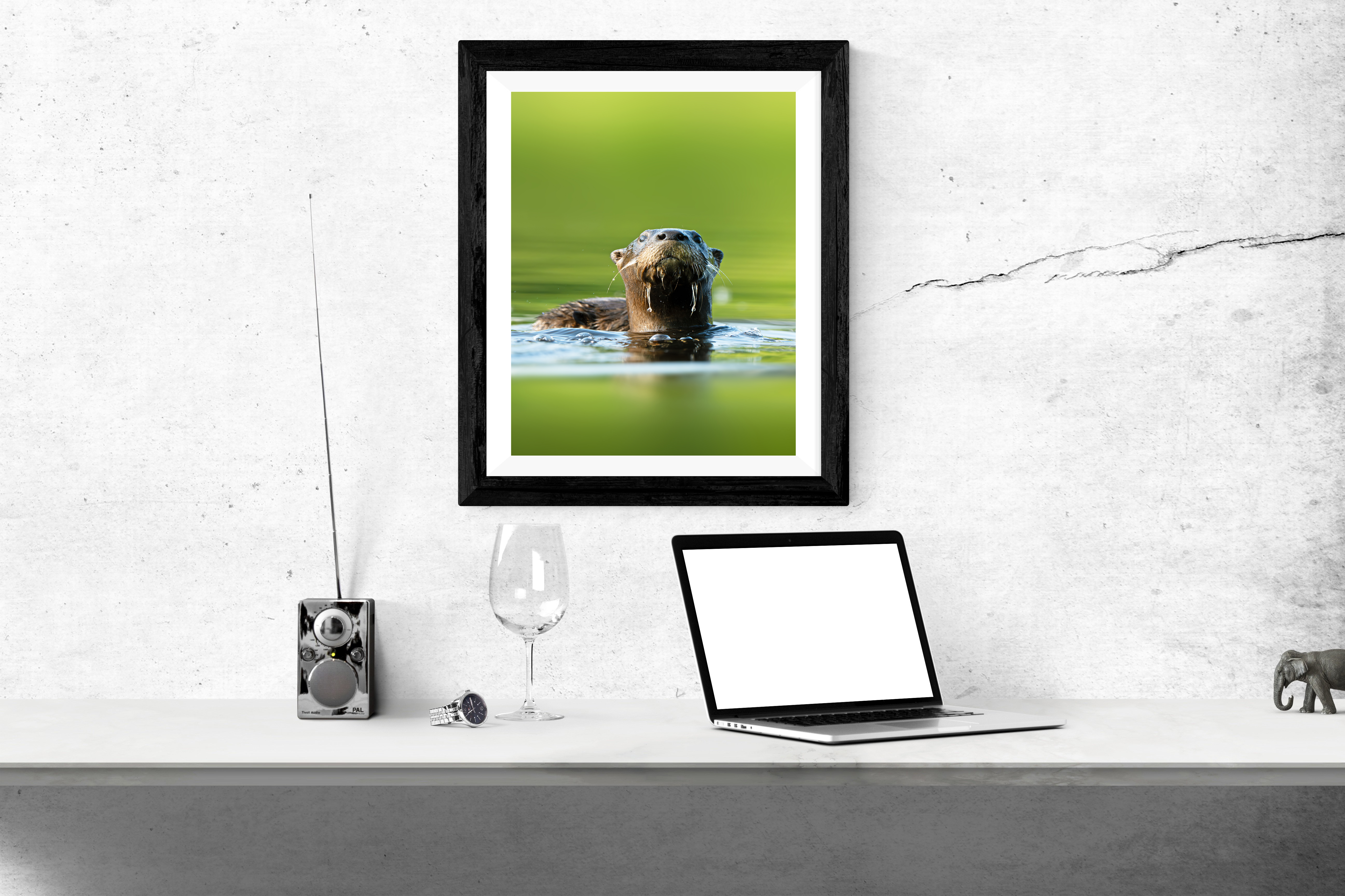 WATCHFUL SILENCE | Northern River Otter Portrait | Limited Edition Fine Art Print